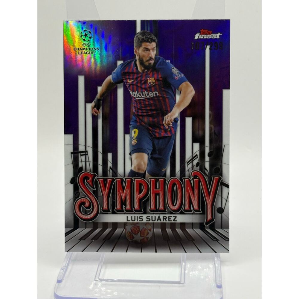 2024-25 Topps Finest UEFA Luis Suarez Symphony Purple Refractor /299 Barcelona